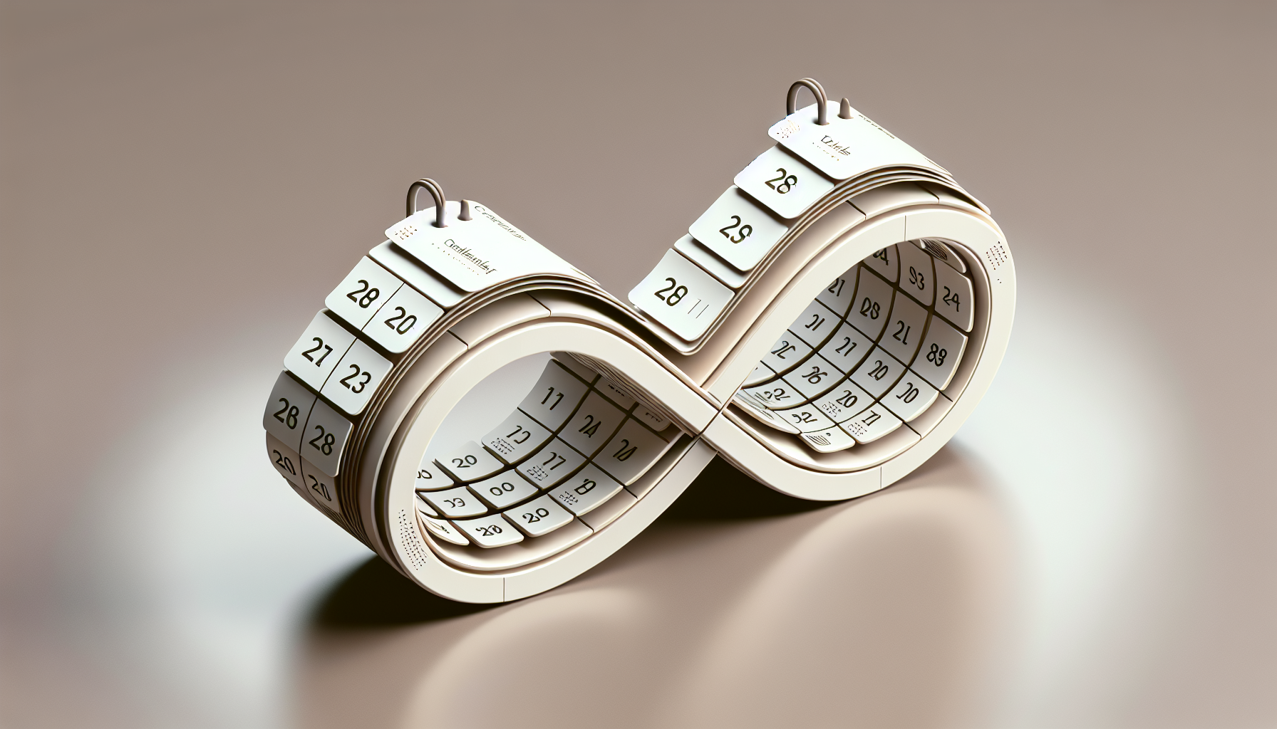 Digital calendar interface with infinite future date pagination.