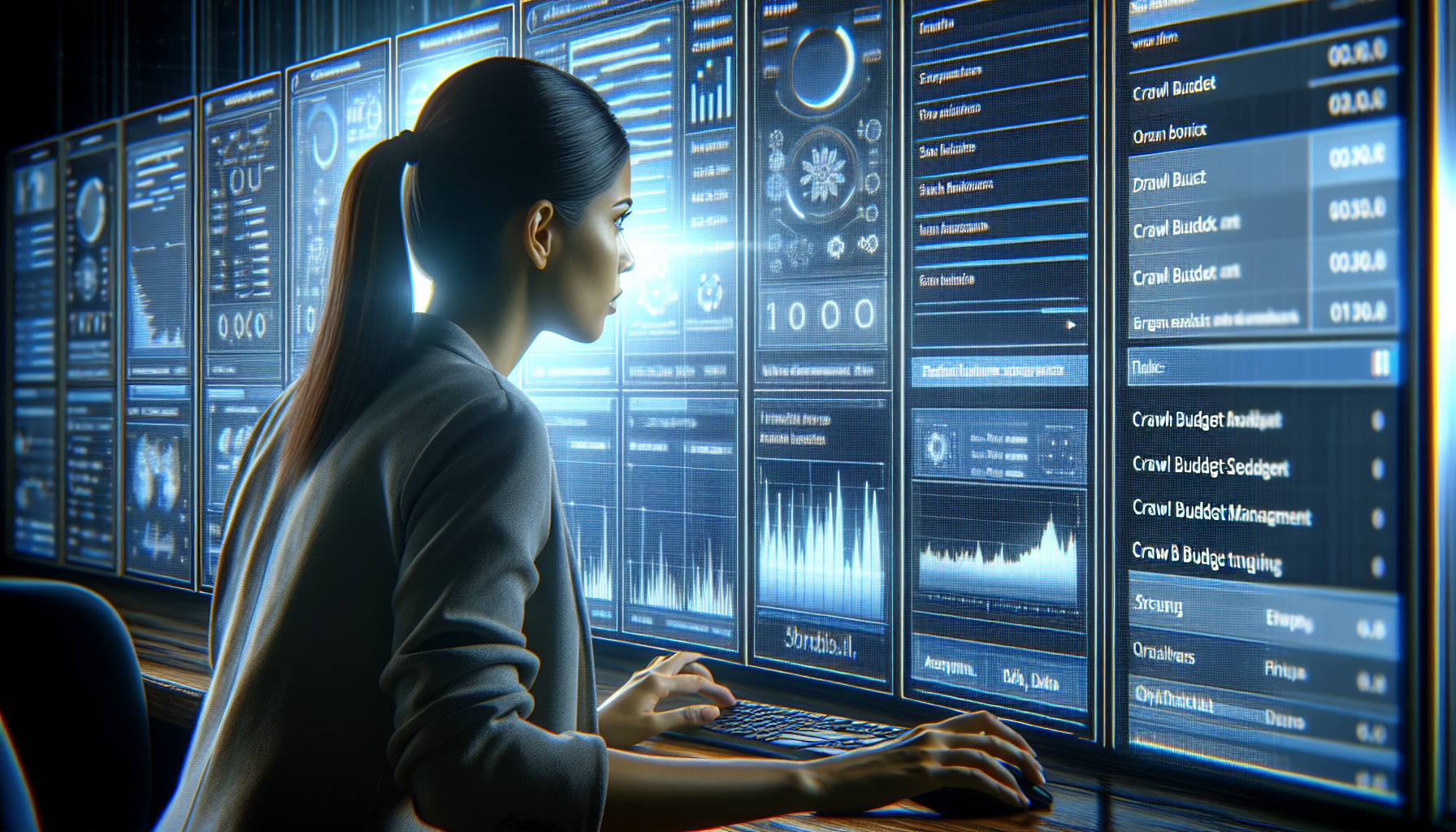 Worker monitoring screens with website analytics and crawl stats.