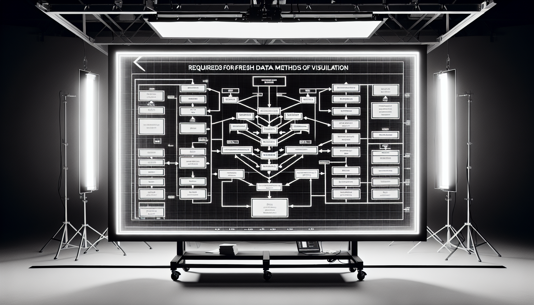 Decision tree diagram on screen showing data freshness and rendering choices.