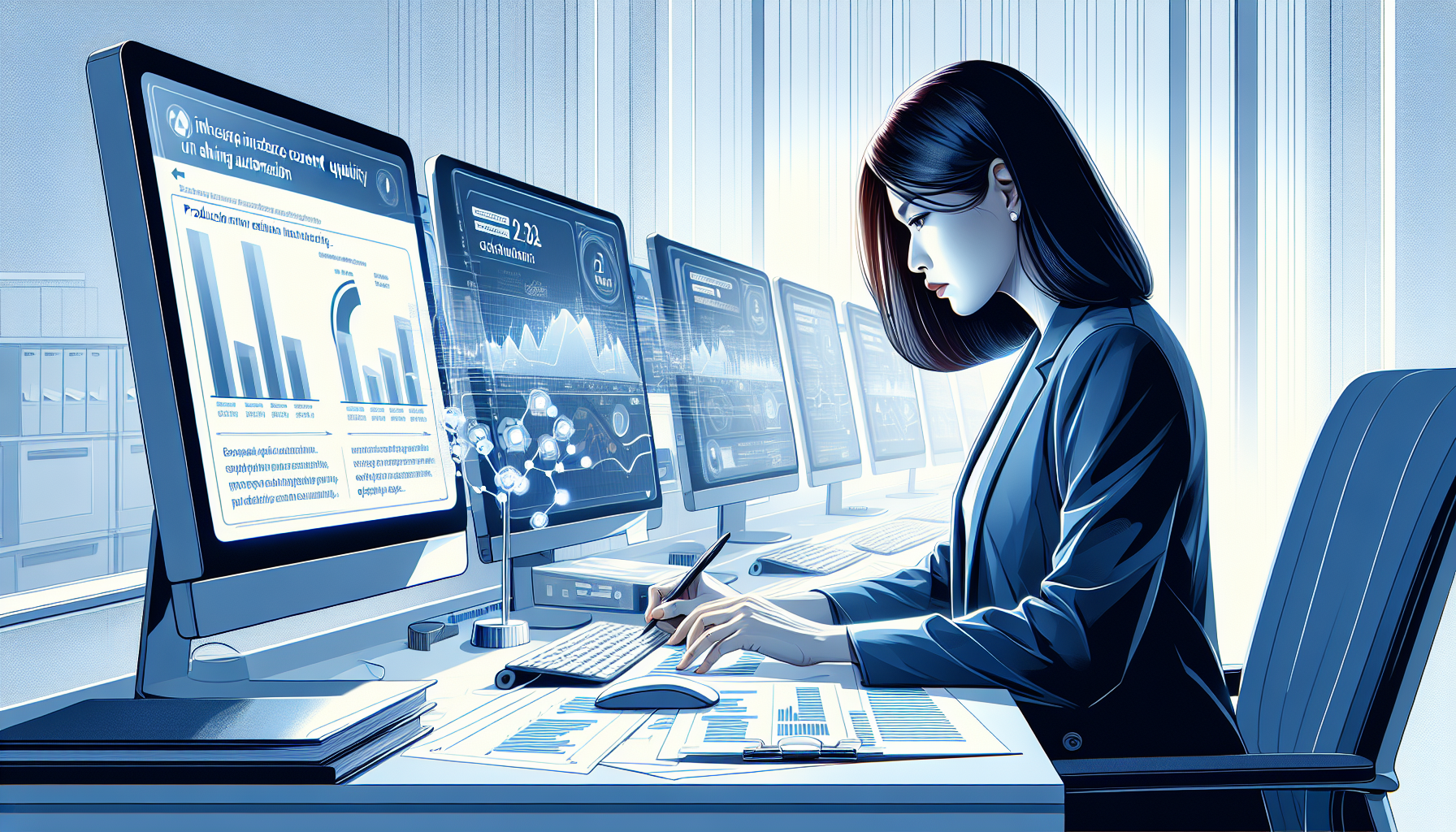 Business strategist analyzes charts for content production constraints.