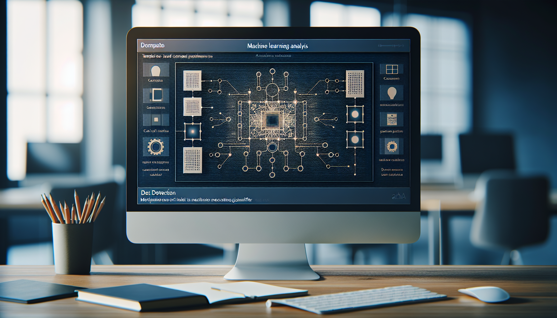 Machine learning interface showing content patterns.