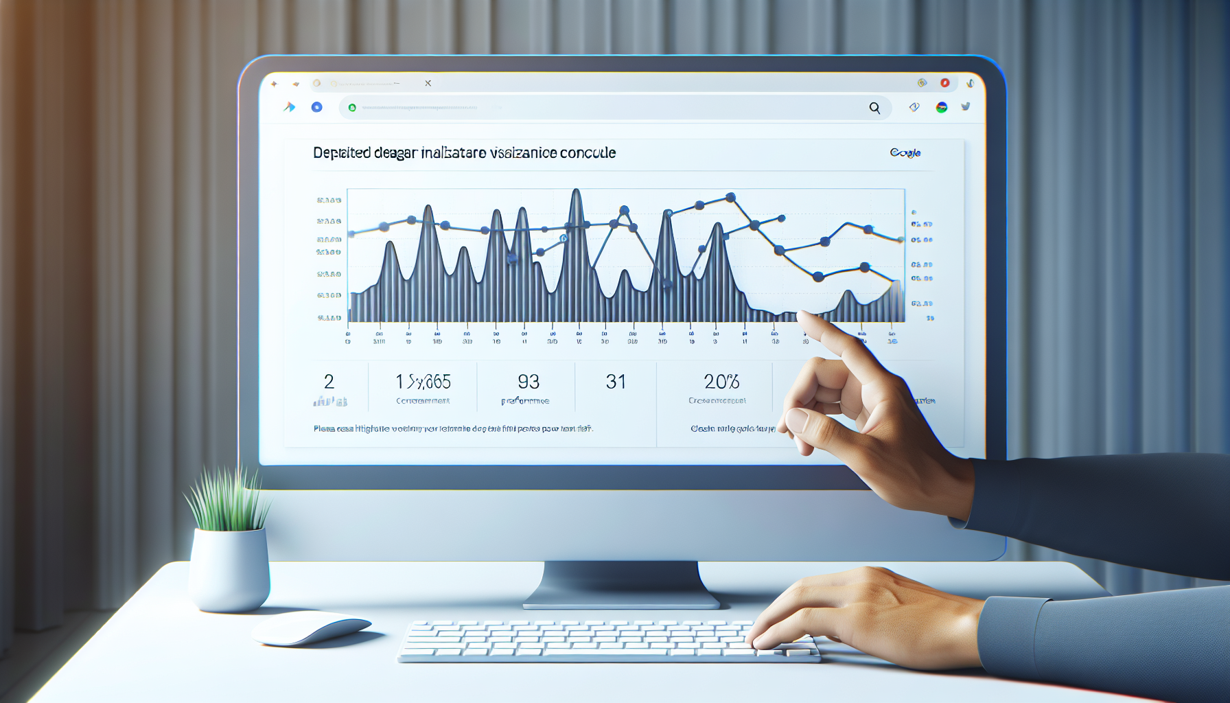 Google Search Console showing sharp decline in performance data.