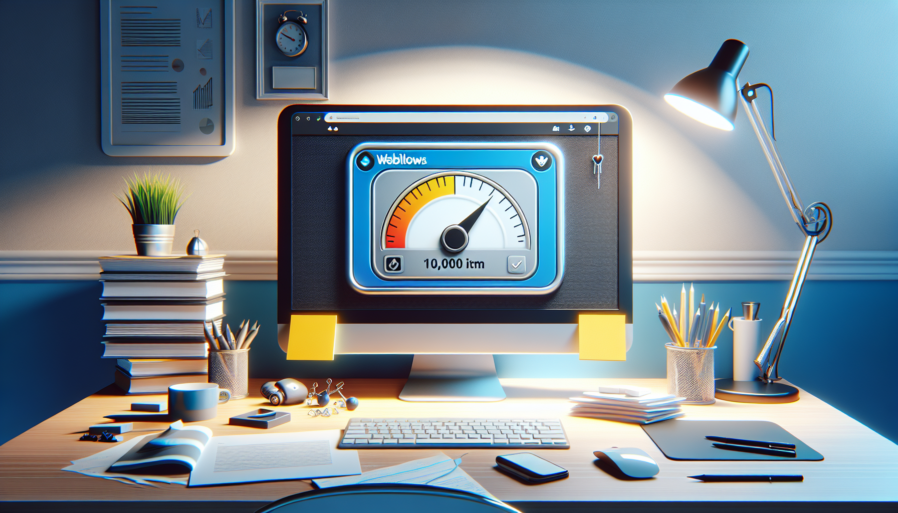 Screen displaying Webflow CMS limit of 10,000 items.