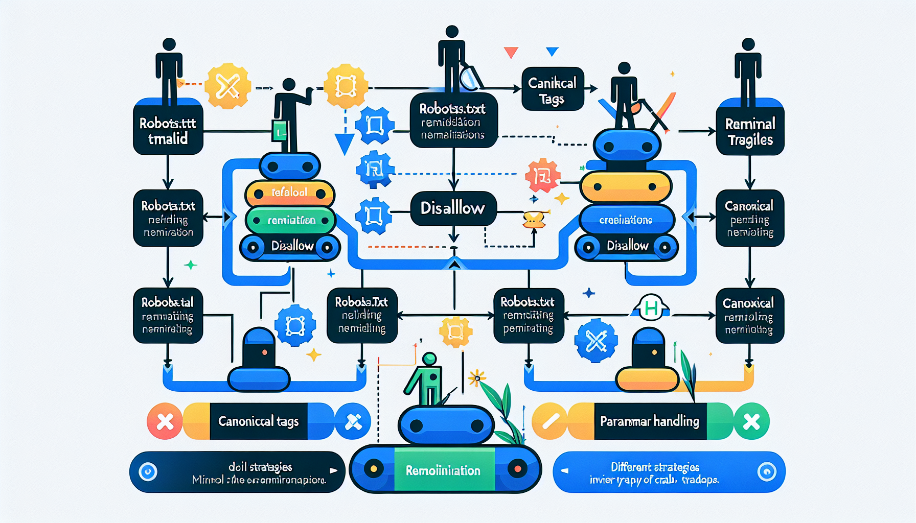 Chart displaying remediation methods for crawl trap types.