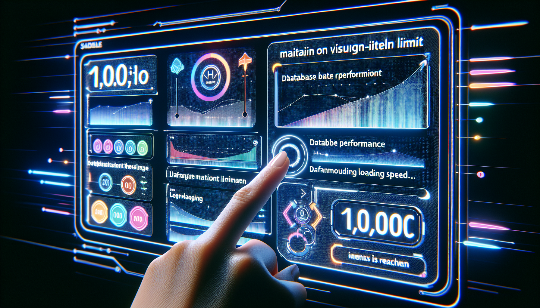Digital display showing 10,000-item CMS limit reached.
