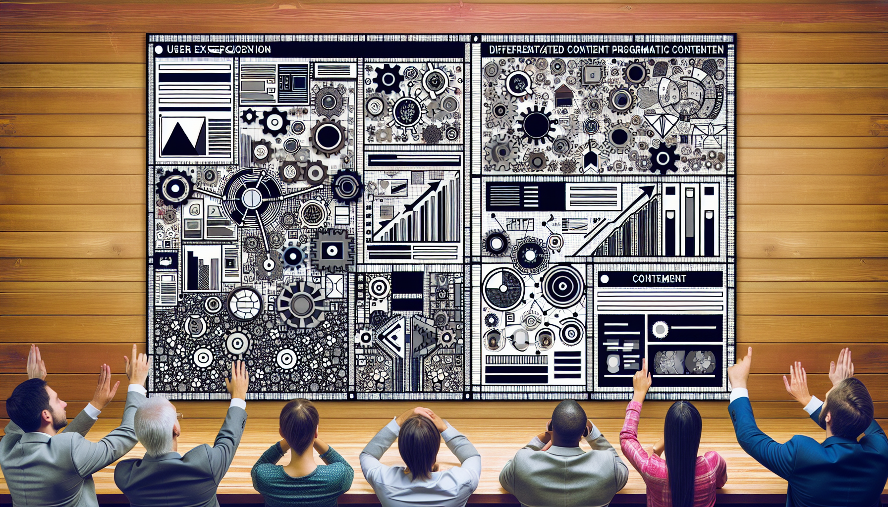 Digital dashboard with varied user experiences and content blocks.