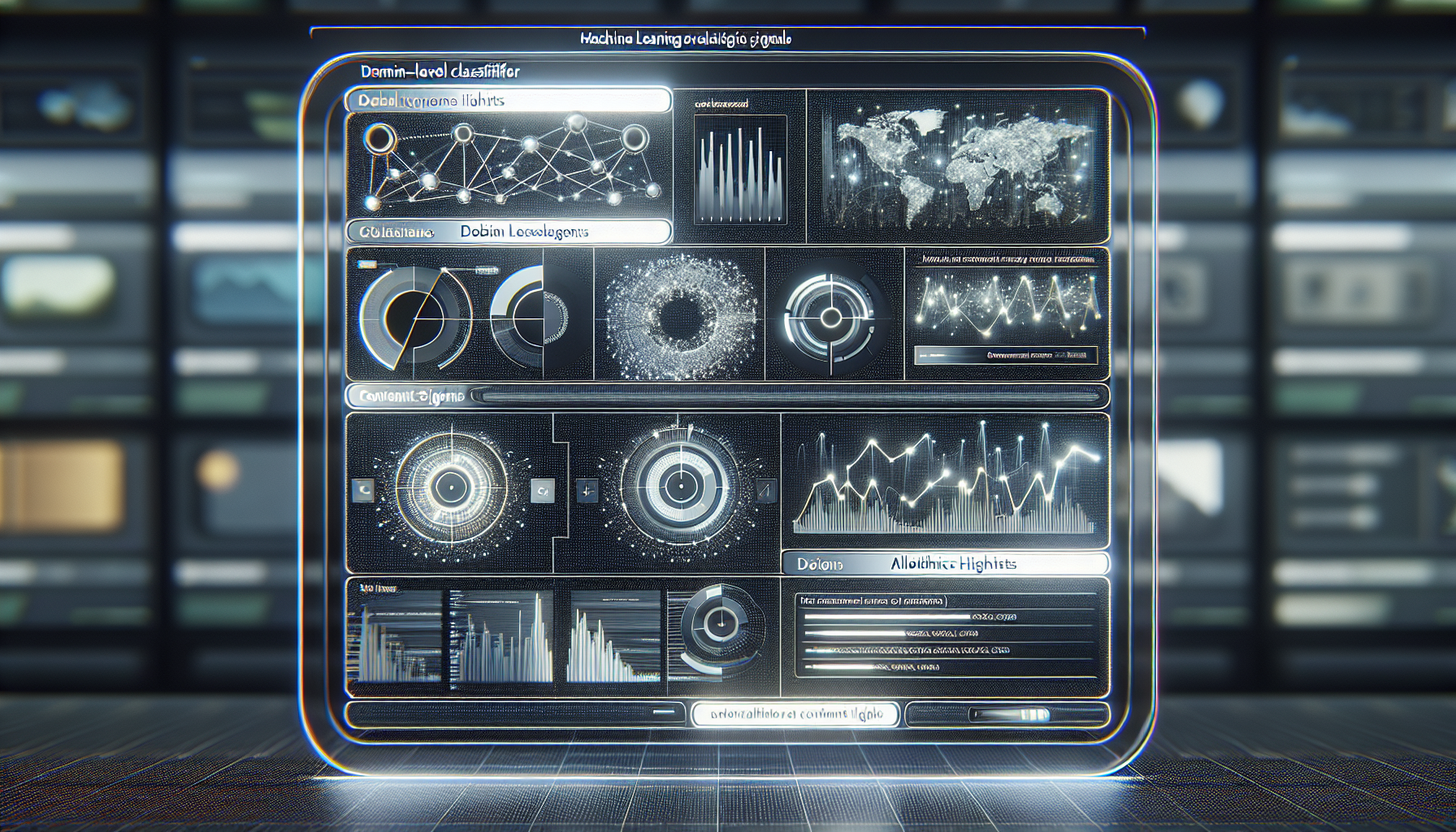 Interface with machine learning classifier evaluating content.